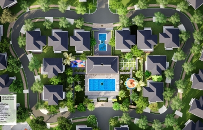 Bể bơi ngoài trời trong tổ hợp tiện ích Laurel Club